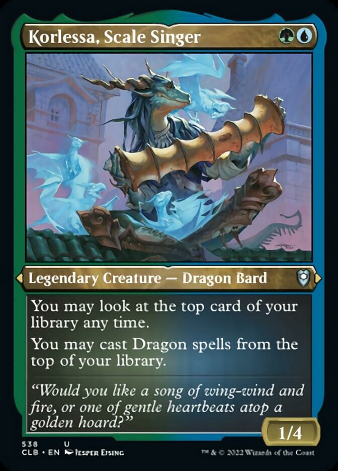 Korlessa, Scale Singer (Foil Etched) [Commander Legends: Battle for Baldur's Gate]-1