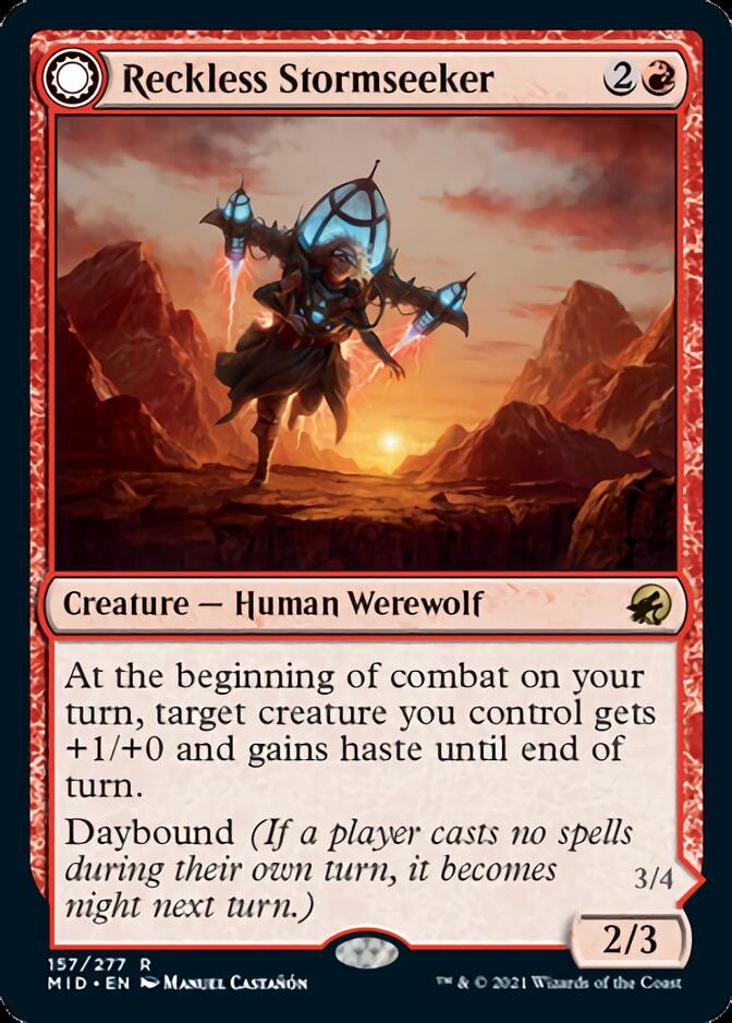 Reckless Stormseeker // Storm-Charged Slasher [Innistrad: Midnight Hunt]-1