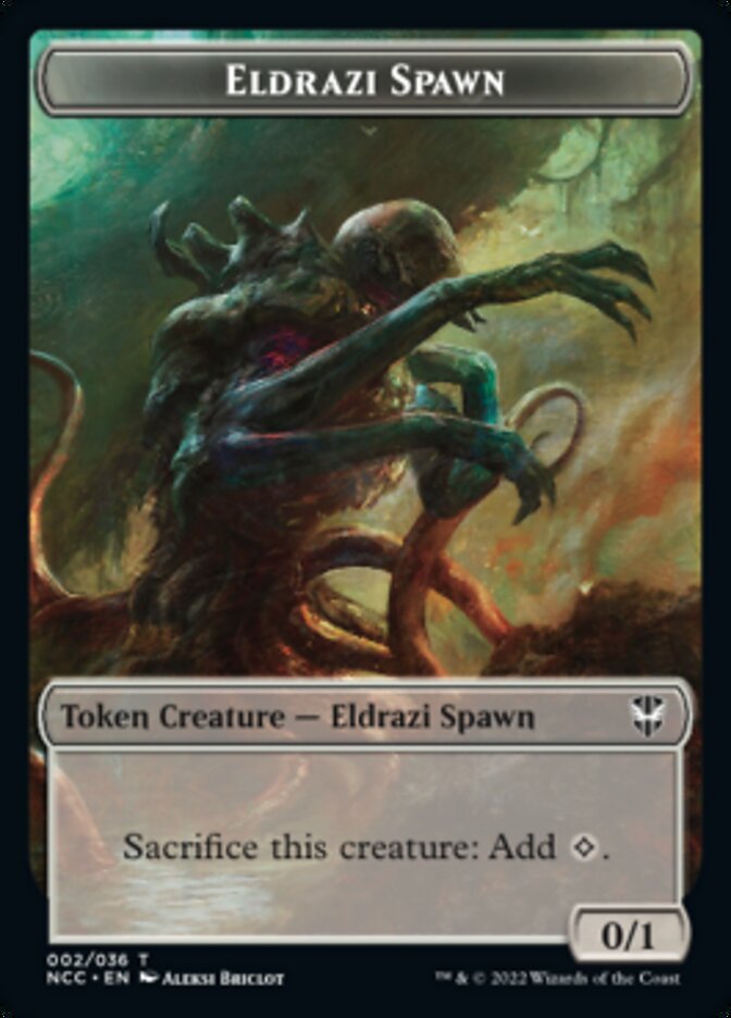 Eldrazi Spawn // Human Double-Sided Token [Streets of New Capenna Commander Tokens]-1