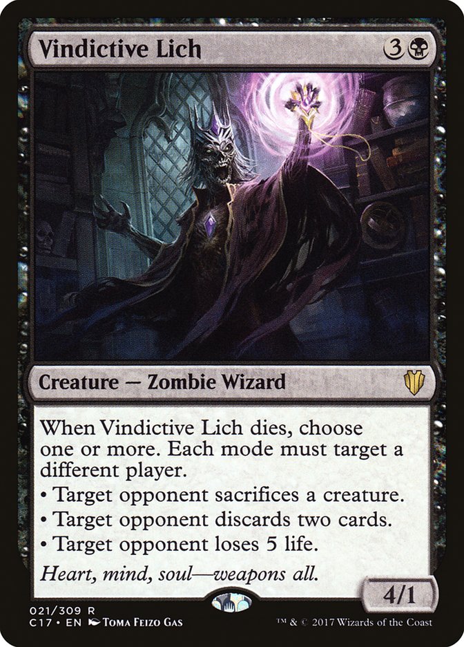 Vindictive Lich [Commander 2017]-1
