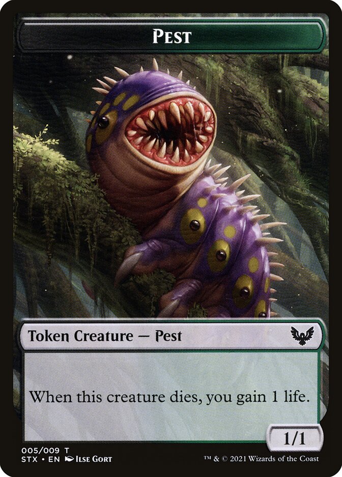 Pest (005) // Blood (017) Double-Sided Token [Challenger Decks 2022 Tokens]-1