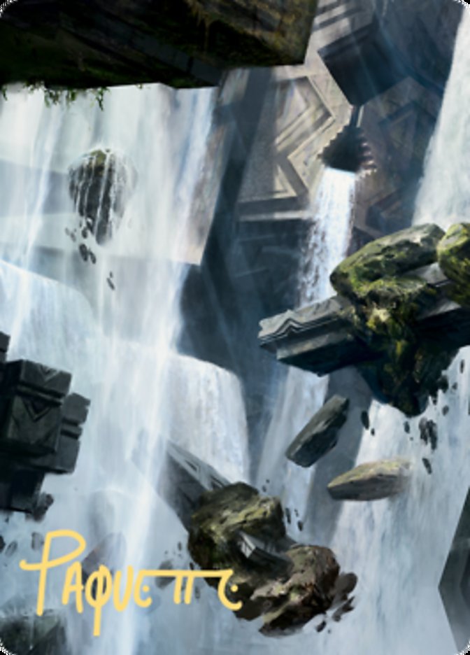 Island 1 Art Card (Gold-Stamped Signature) [Zendikar Rising Art Series]-1
