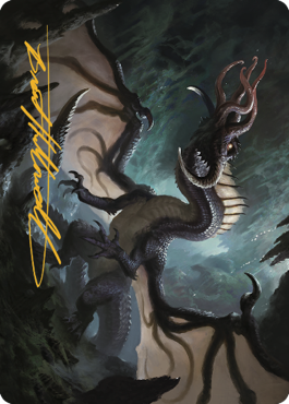 Brainstealer Dragon Art Card (Gold-Stamped Signature) [Commander Legends: Battle for Baldur's Gate Art Series]-1