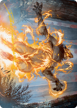 Burn the Accursed Art Card (Gold-Stamped Signature) [Innistrad: Midnight Hunt Art Series]-1