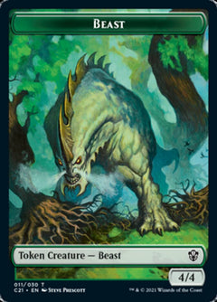 Beast (011) // Insect Double-Sided Token [Commander 2021 Tokens]-1