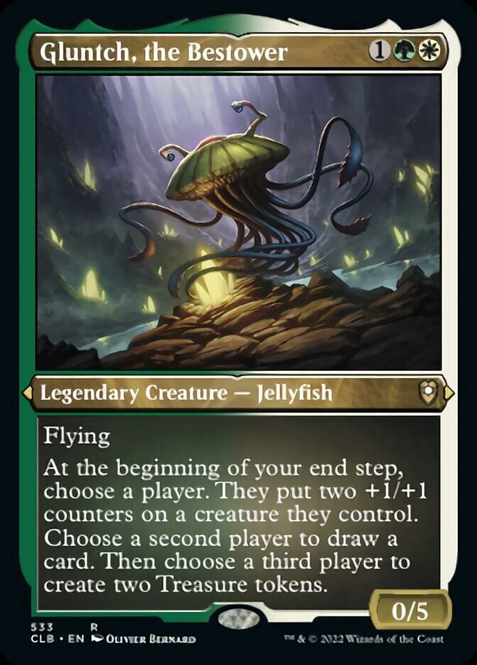 Gluntch, the Bestower (Foil Etched) [Commander Legends: Battle for Baldur's Gate]-1