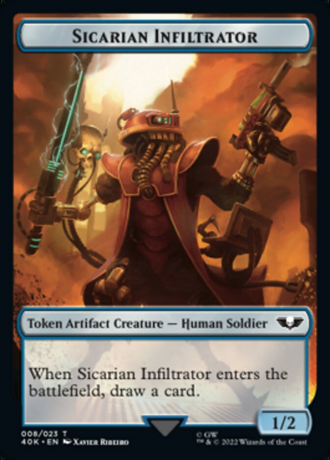 Soldier (003) // Sicarian Infiltrator Double-Sided Token (Surge Foil) [Warhammer 40,000 Tokens]-2