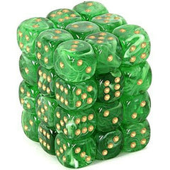 CHX 27895 Lustrous 12mm d6 Green/Gold Block (36)-1