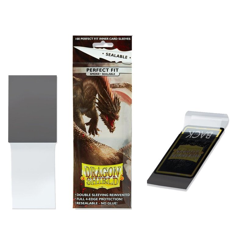 Sleeves - Dragon Shield - Perfect Fit Sealable - Standard - Smoke-1
