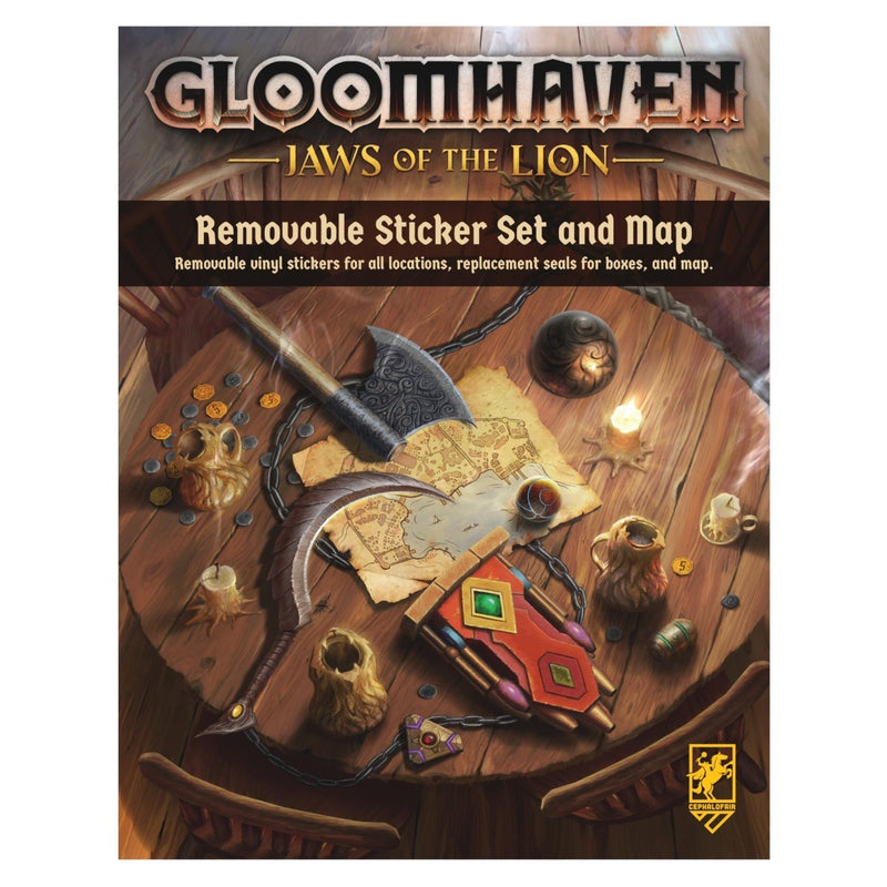 Gloomhaven: Jaws of the Lion Removable Sticker Set & Map-1