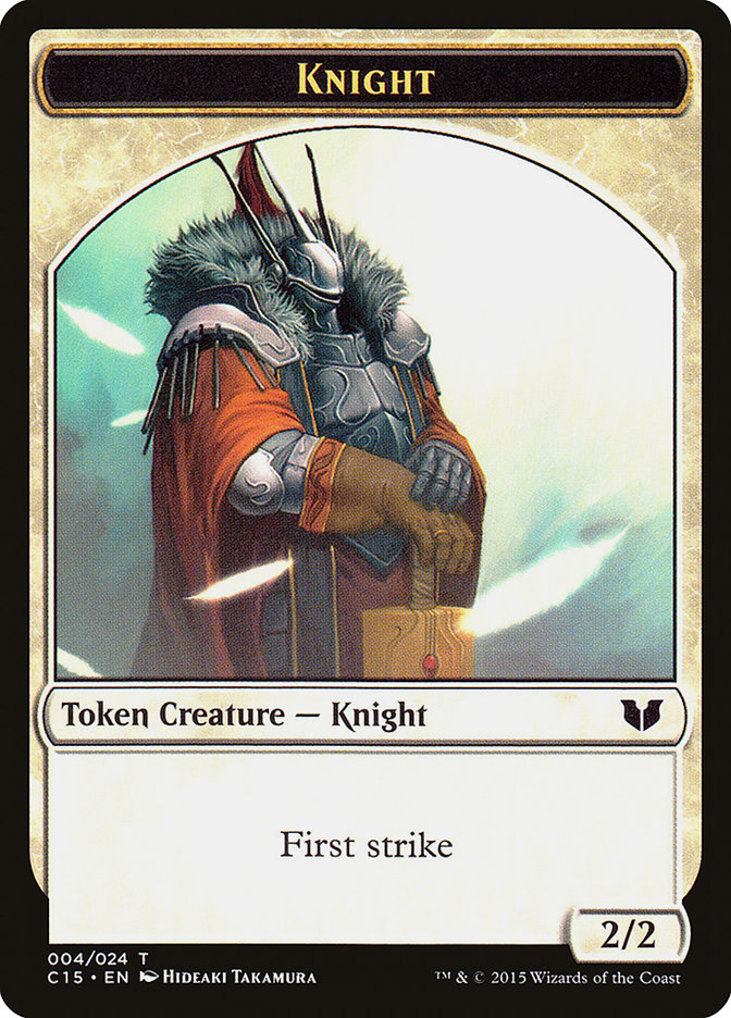 Knight (004) // Elemental Shaman Double-Sided Token [Commander 2015 Tokens]-1