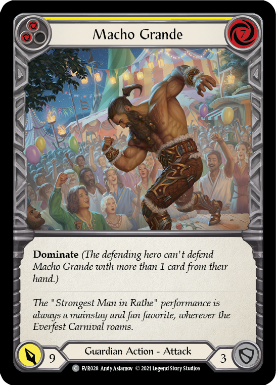 Macho Grande (Yellow) [EVR028] (Everfest)  1st Edition Rainbow Foil-1