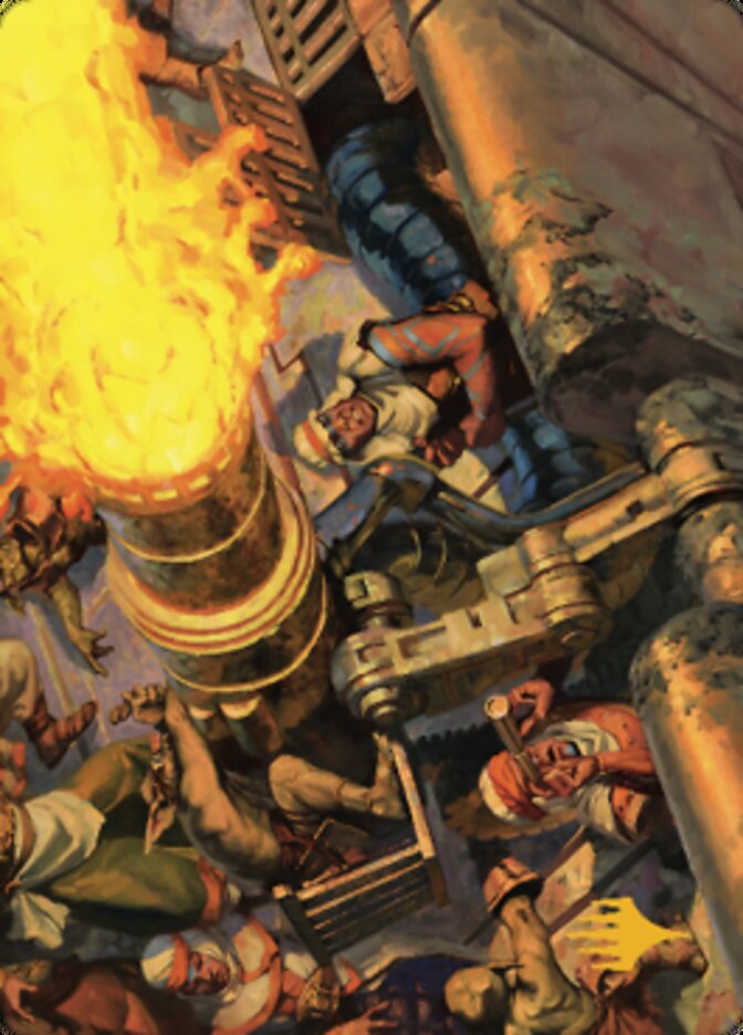 Mana Cannons Art Card (Gold-Stamped Signature) [Dominaria United Art Series]-1