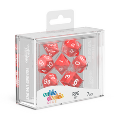 Oakie Doakie Dice RPG Set Marble - Red (7)-1