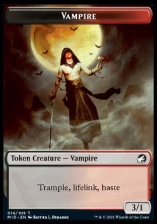 Clue // Vampire Double-Sided Token [Innistrad: Midnight Hunt Tokens]-2