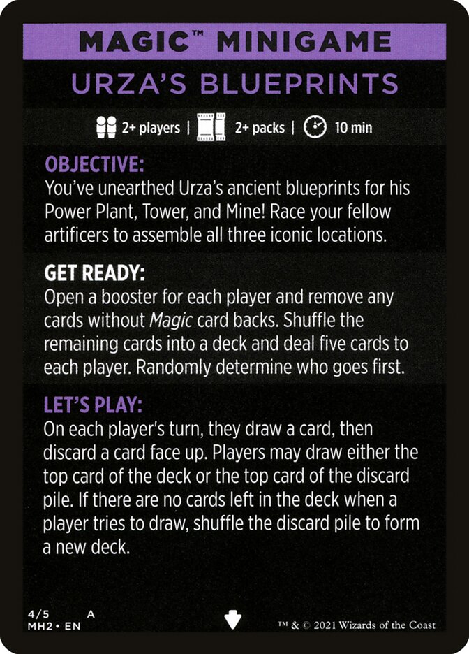 Urza's Blueprints (Magic Minigame) [Modern Horizons 2 Minigame]-1