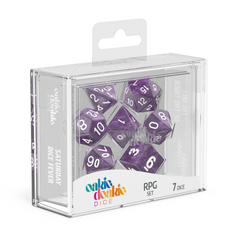 Oakie Doakie Dice RPG Set Marble - Purple (7)-1