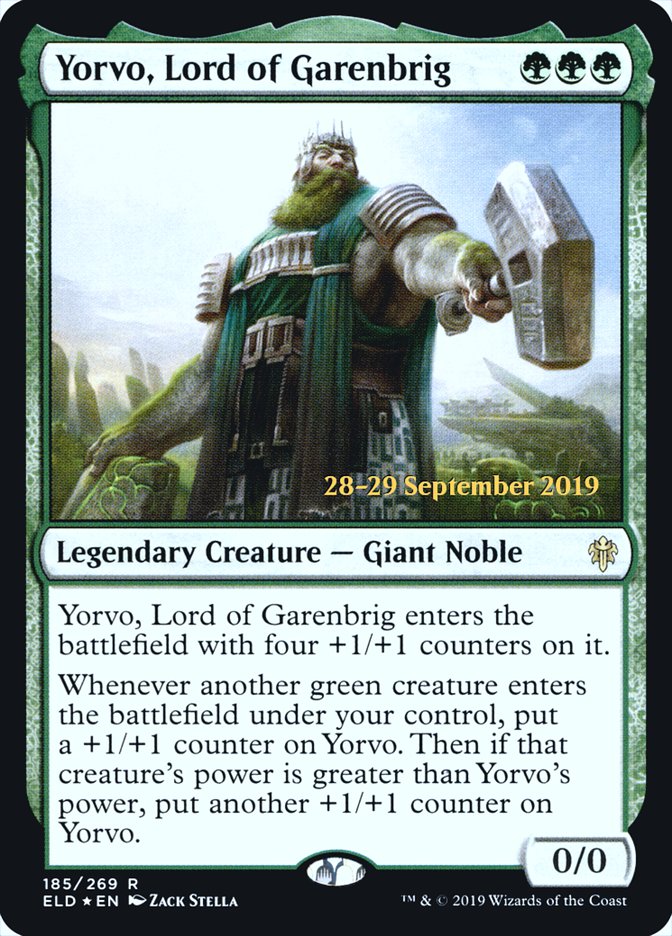 Yorvo, Lord of Garenbrig [Throne of Eldraine Prerelease Promos]-1