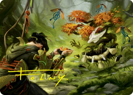 Commune with Spirits Art Card (Gold-Stamped Signature) [Kamigawa: Neon Dynasty Art Series]-1