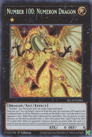 Number 100: Numeron Dragon [BLCR-EN084] Secret Rare