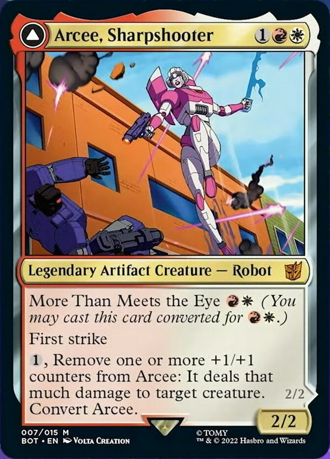 Arcee, Sharpshooter // Arcee, Acrobatic Coupe [Transformers]-1