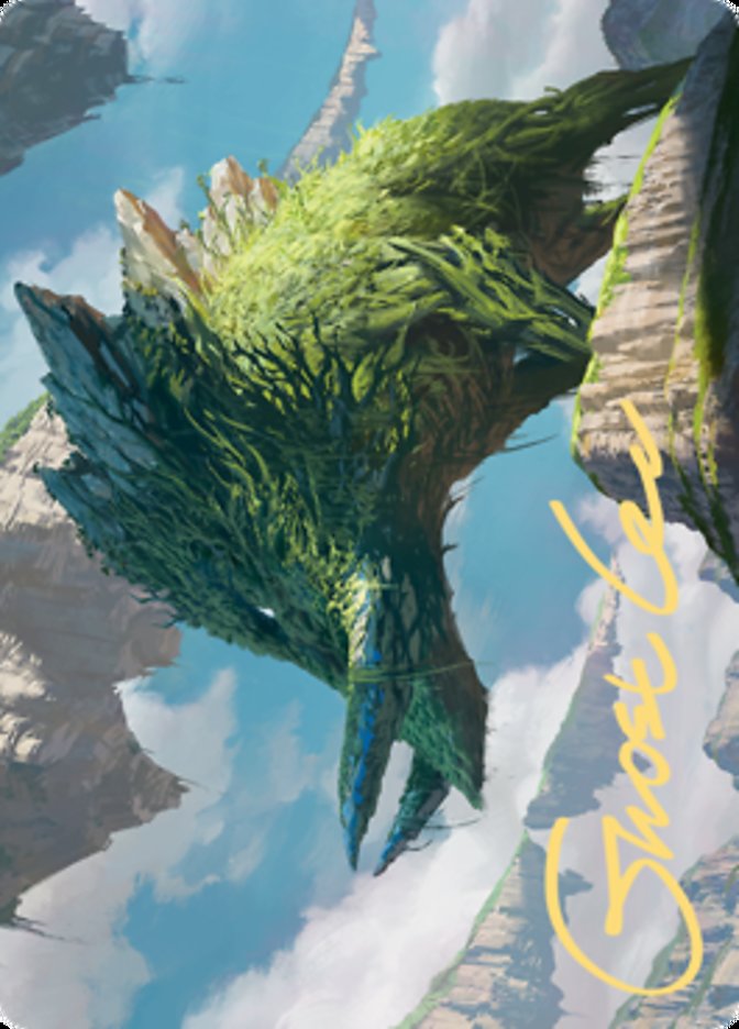 Yasharn, Implacable Earth Art Card (Gold-Stamped Signature) [Zendikar Rising Art Series]-1