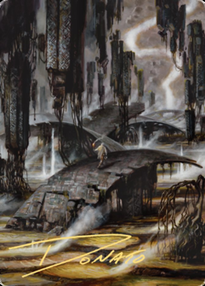 Grimclimb Pathway Art Card (Gold-Stamped Signature) [Zendikar Rising Art Series]-1