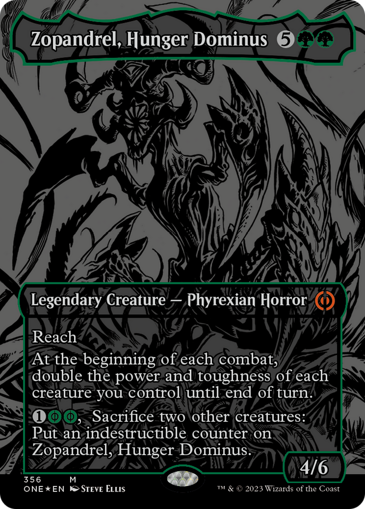 Zopandrel, Hunger Dominus (Oil Slick Raised Foil) [Phyrexia: All Will Be One]-1