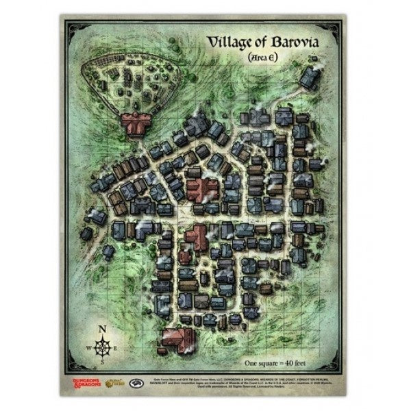 D&D Curse of Strahd Barovia Vinyl Map Set-1