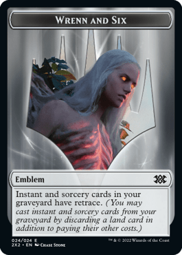 Wrenn and Six Emblem // Monk Double-Sided Token [Double Masters 2022 Tokens]-1