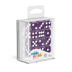 Oakie Doakie Dice D6 16 mm Marble - Purple (12)-1