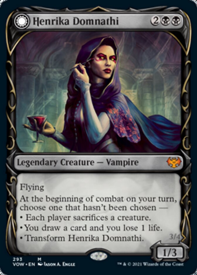 Henrika Domnathi // Henrika, Infernal Seer (Showcase Fang Frame) [Innistrad: Crimson Vow]-1