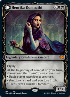 Henrika Domnathi // Henrika, Infernal Seer (Showcase Fang Frame) [Innistrad: Crimson Vow]-1