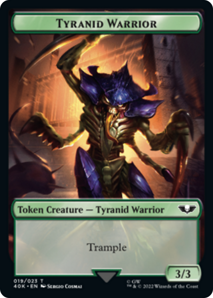 Tyranid (17) // Tyranid Warrior Double-Sided Token [Warhammer 40,000 Tokens]-2
