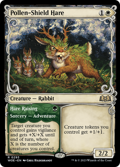 Pollen-Shield Hare // Hare Raising (Promo Pack) [Wilds of Eldraine Promos]-1