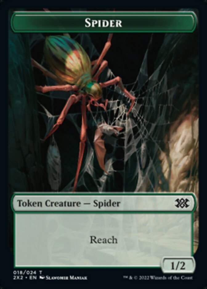 Spider // Spirit (008) Double-Sided Token [Double Masters 2022 Tokens]-1