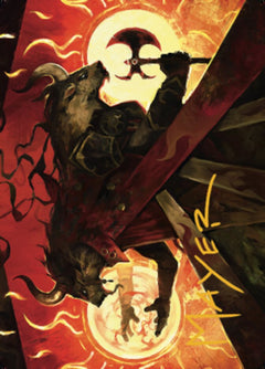 Hurloon Battle Hymn Art Card (Gold-Stamped Signature) [Dominaria United Art Series]-1