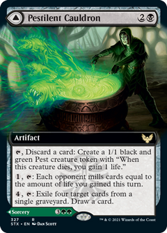 Pestilent Cauldron // Restorative Burst (Extended Art) [Strixhaven: School of Mages]-1