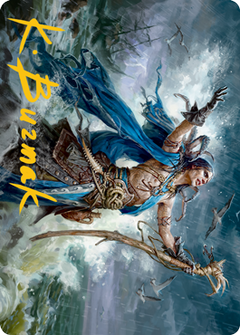Lier, Disciple of the Drowned Art Card (Gold-Stamped Signature) [Innistrad: Midnight Hunt Art Series]-1