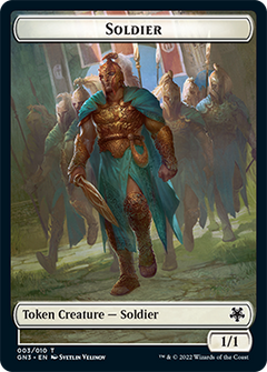Soldier // Elf Warrior Double-Sided Token [Game Night: Free-for-All Tokens]-1
