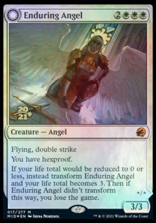 Enduring Angel // Angelic Enforcer [Innistrad: Midnight Hunt Prerelease Promos]-1