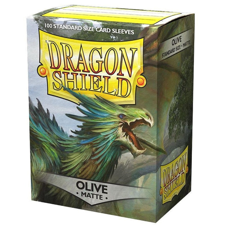 Sleeves - Dragon Shield - Box 100 - Matte Olive-1