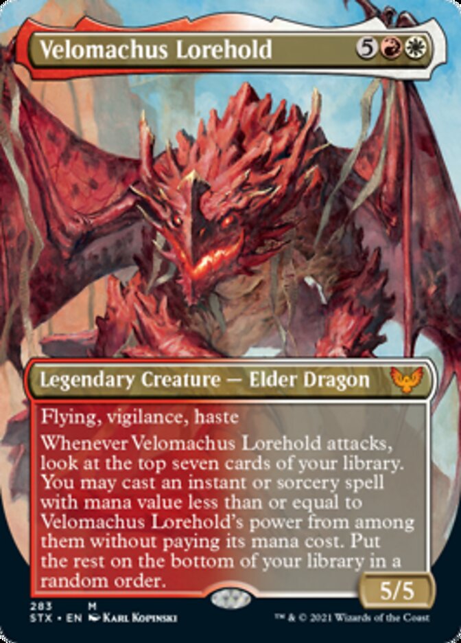 Velomachus Lorehold (Borderless Alternate Art) [Strixhaven: School of Mages]-1