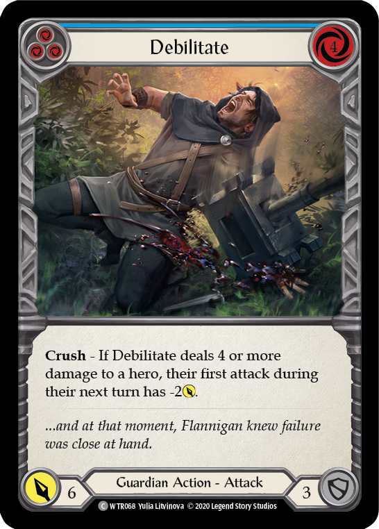 Debilitate (Blue) [U-WTR068] (Welcome to Rathe Unlimited)  Unlimited Rainbow Foil-1