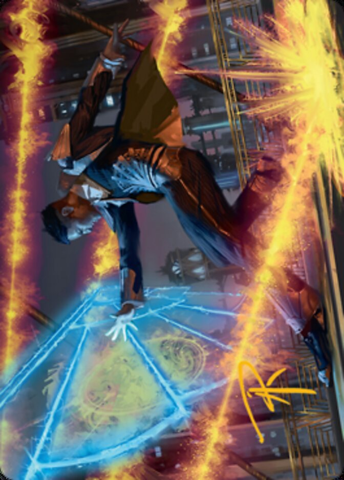 Wingshield Agent Art Card (Gold-Stamped Signature) [Streets of New Capenna Art Series]-1