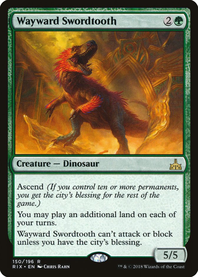 Wayward Swordtooth [Rivals of Ixalan]-1