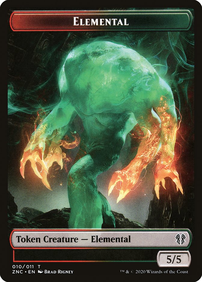 Elemental (008) // Elemental (010) Double-Sided Token [Zendikar Rising Commander Tokens]-2