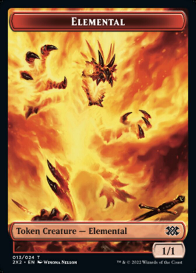 Elemental // Knight Double-Sided Token [Double Masters 2022 Tokens]-1