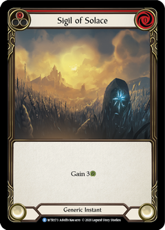 Sigil of Solace (Red) [U-WTR173] (Welcome to Rathe Unlimited)  Unlimited Rainbow Foil-1