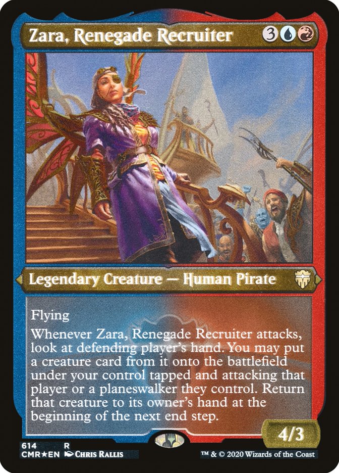 Zara, Renegade Recruiter (Etched) [Commander Legends]-1